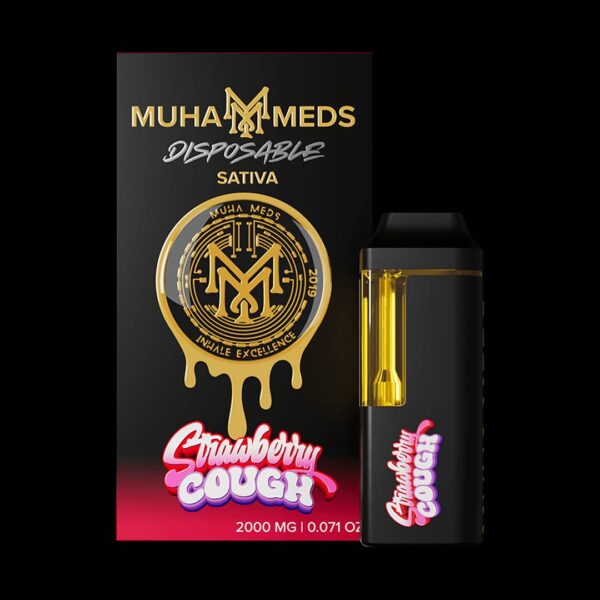 Muha Meds Strawberry Cough 2g Disposable UK | Sativa Premium Vape Pen